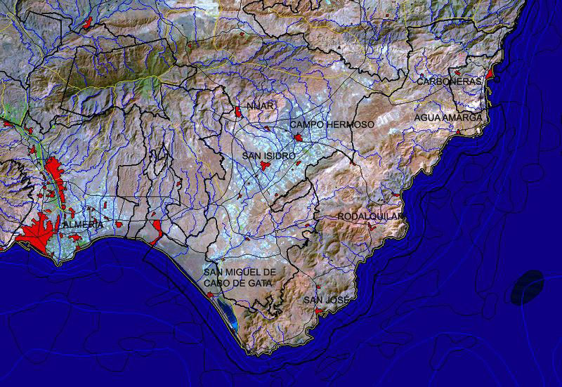 Plano del Parque Natural de Cabo de Gata-N�jar
