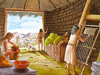 Reconstrucción idealizada de cabaña del Bronce