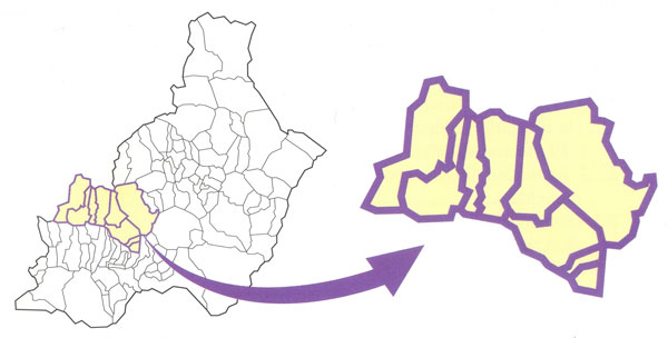 Municipios de la comarca del R&iacute;o Nacimiento