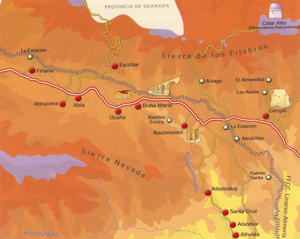 Itinerario general en la comarca