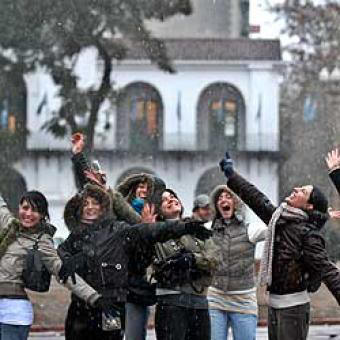 Buenos Aires durante la nevada-EFE