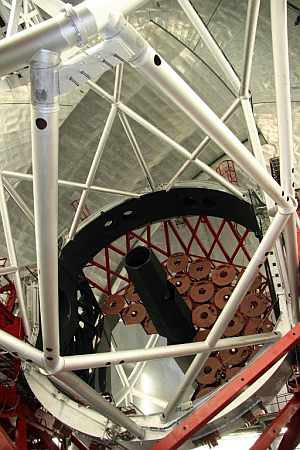 Interior del Gran Telescopio de Canarias. (Foto: EFE)
