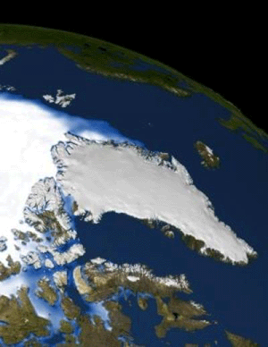 Imagen de Groenlandia captada por satélite (Foto: GRACE)