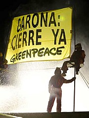 Acción de Greenpeace con sesenta activistas en la central nuclear de Garoña