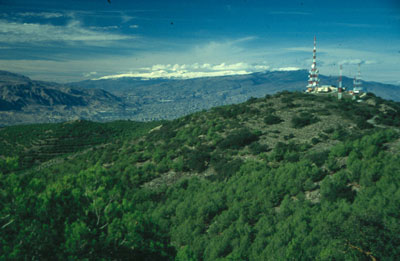 El Puntal y los repetidores de RTVE: 1.369 m. � JJMG.